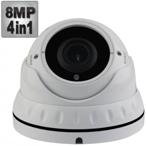 8MP Varifocal Dome CCTV Camera - 4K UHD, 40M Night Vision, 4-in-1